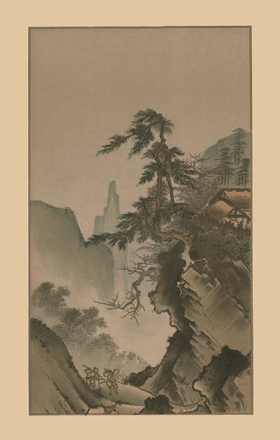 Paisaje chino, siglo XVI, 1886 de Kano Masanobu