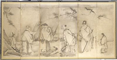 Cuatro Ancianos del Monte Shang, 1600s de Kanō Tan’yū