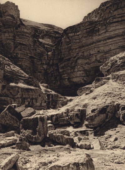 Wadi en-Nar (foto en blanco y negro) de Karl Grober