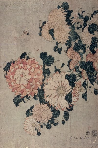 Crisantemos de Katsushika Hokusai