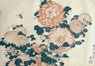 Crisantemos de Katsushika Hokusai