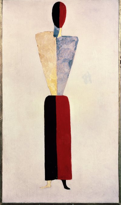 Una niña (forma en fondo blanco) de Kazimir Severinovich Malevich