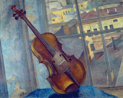 Violín, 1918 de Kuzma Sergeevich Petrov Vodkin