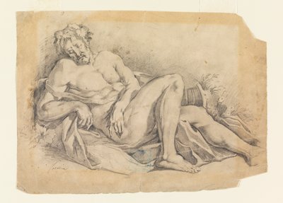 Baco Durmiendo (después de Poussin) de Leon Dabo