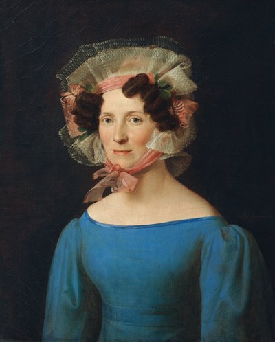 señora en vestido azul de Leopold Kupelwieser