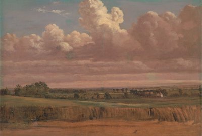 Paisaje con campo de trigo, ca. 1850s de Lionel Constable