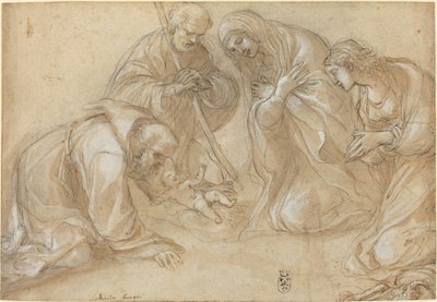 La Natividad con los Santos Francisco y Inés de Lodovico Carracci