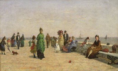 El muelle en Honfleur de Louis Alexandre Dubourg