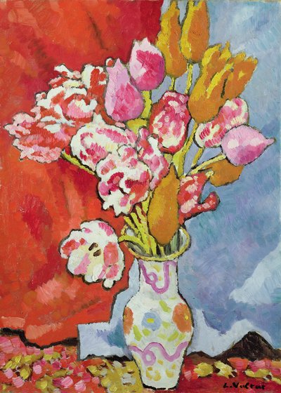 Tulipanes, c.1935 (óleo sobre lienzo) de Louis Valtat