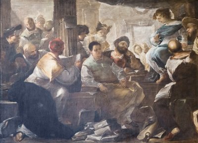 Cristo entre los médicos de Luca Giordano