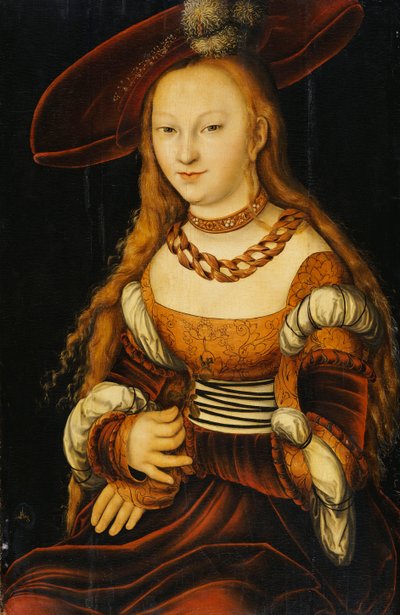 Retrato de una joven dama, c.1350 de Lucas Cranach