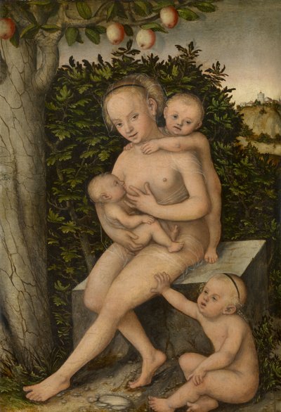 Caridad (óleo sobre tabla) de Lucas the Elder Cranach