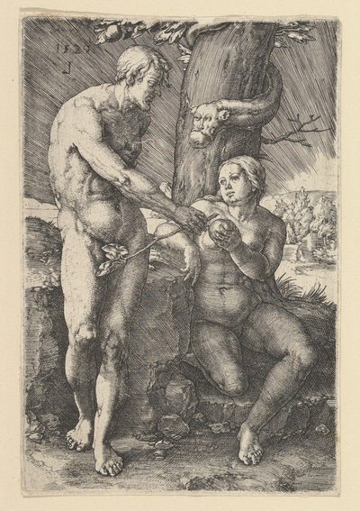 El pecado de Adán y Eva de Lucas van Leyden