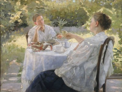 En el jardín, 1911 de Lukjan Vasilievich Popov