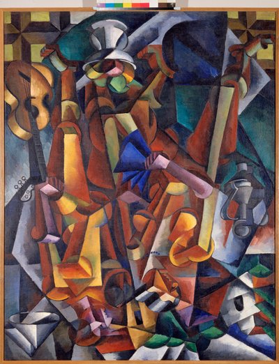 Composición con figuras. (Cuadro de Lyubov Sergeevna Popova