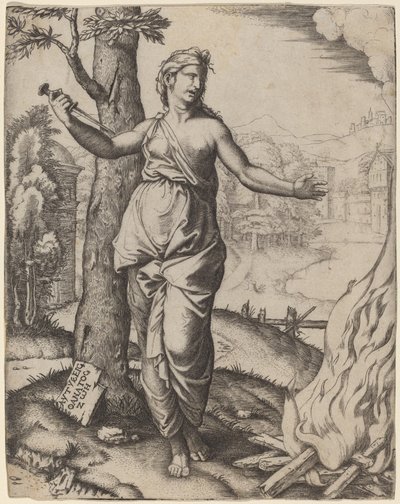 Dido de Marcantonio Raimondi after Raphael