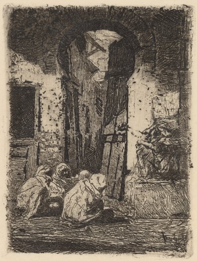 Tánger (Árabes sentados) de Marià Fortuny