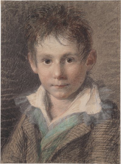 Retrato de medio cuerpo de un niño de Marie Ellenrieder