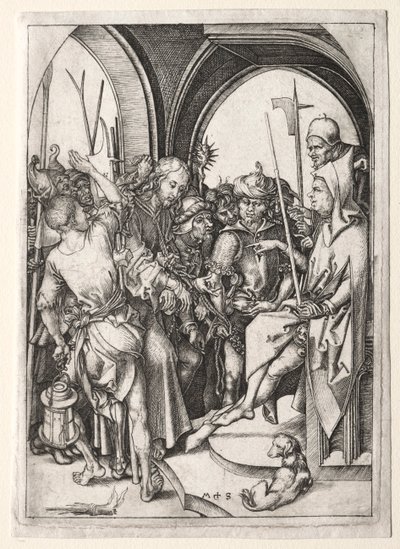 Cristo ante el sumo sacerdote de Martin Schongauer