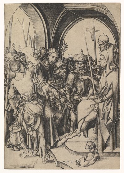 Cristo ante Anás, ca. 1435-1491 de Martin Schongauer