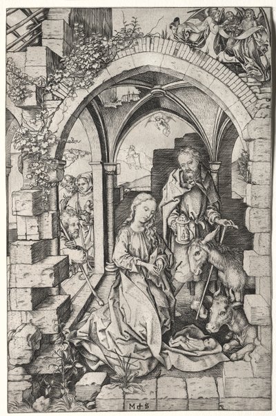 Vida de la Virgen: La Natividad de Martin Schongauer