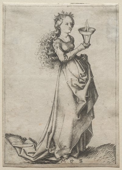 La primera virgen sabia de Martin Schongauer