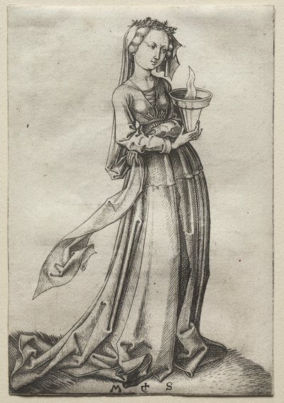La cuarta virgen sabia de Martin Schongauer