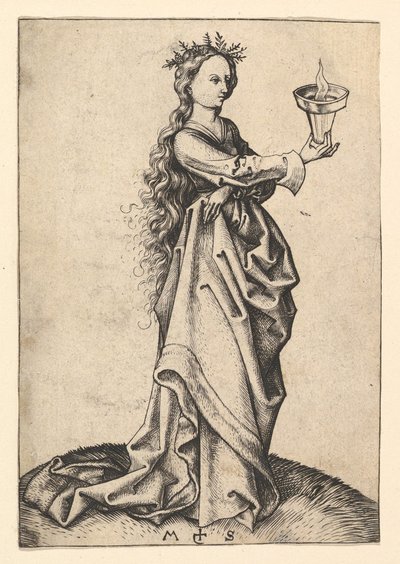 La tercera virgen sabia de Martin Schongauer