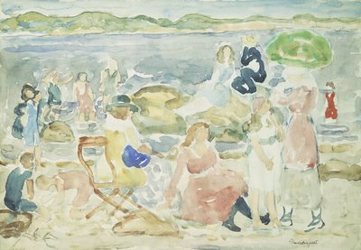 Un día en la playa de Maurice Brazil Prendergast