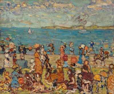 escena de la playa de Maurice Brazil Prendergast