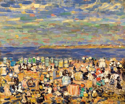 Playa en St. Malo, c. 1907 de Maurice Brazil Prendergast