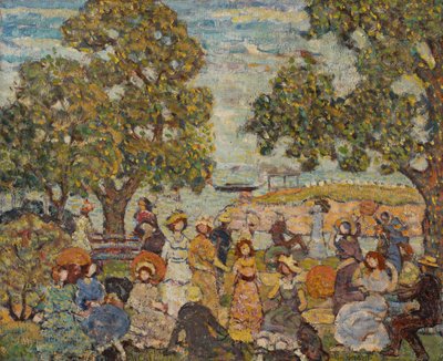 paisaje con figuras de Maurice Brazil Prendergast