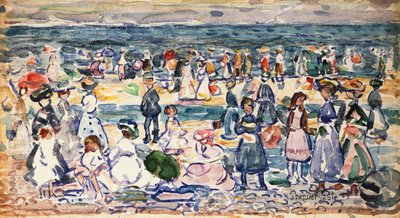 Marea baja, playa de Revere, c.1910-11 de Maurice Brazil Prendergast