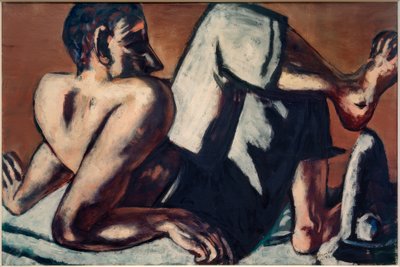 Medio desnudo - Payaso de Max Beckmann