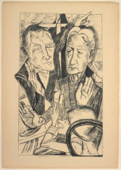 La familia, lámina once de Die Hölle de Max Beckmann