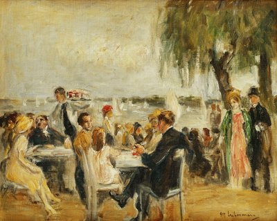 Café jardín en el Elba de Max Liebermann