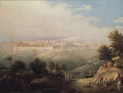 Vista de Jerusalén, 1821 de Maxim Nikiphorovich Vorobyev