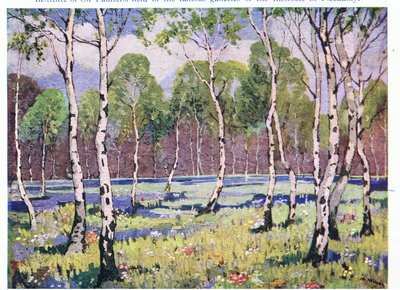 Bosque de primavera (litografía en color) de May Wilson Preston