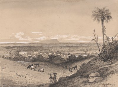 Pueblo de Arima y Monte Tamana de Michel Jean Cazabon