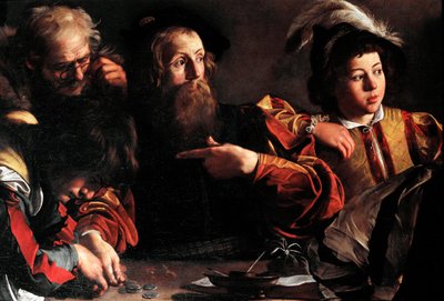 La vocación de San Mateo de Michelangelo Merisi da Caravaggio