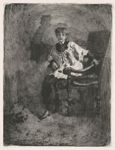 Acólito sentado de Mose Bianchi