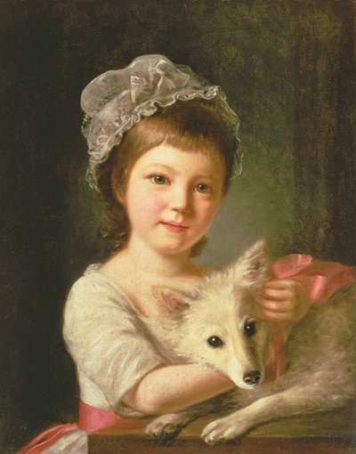 Niña con un perro, 1776 de Nathaniel Hone