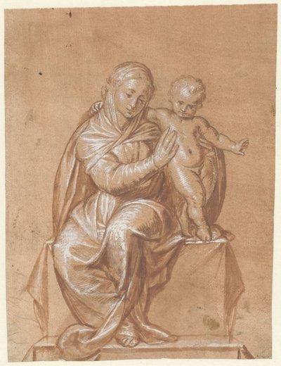 Virgen sentada con niño de Niccolò Giolfino (I)