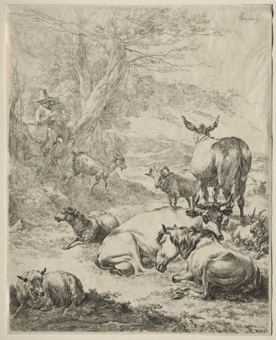 Animales en Reposo de Nicolaes Pietersz. Berchem