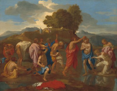 El Bautismo de Cristo de Nicolas Poussin