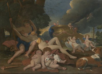 Venus y Adonis de Nicolas Poussin