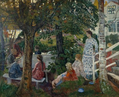 cumpleaños en el jardín de Nikolai Astrup