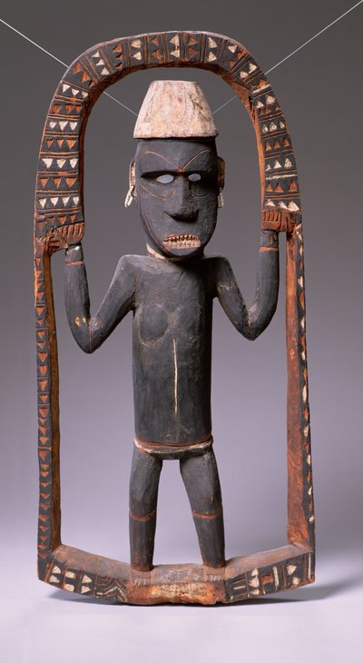 Figura de la Casa de Canoas, Islas Salomón (madera) de Oceanic