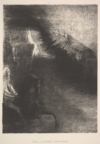 Peregrino de un Mundo Sublunar de Odilon Redon