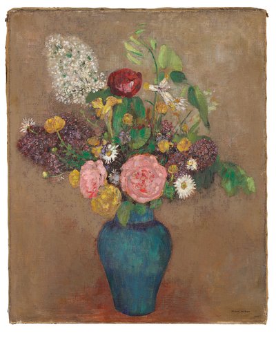 Jarrón de flores de Odilon Redon